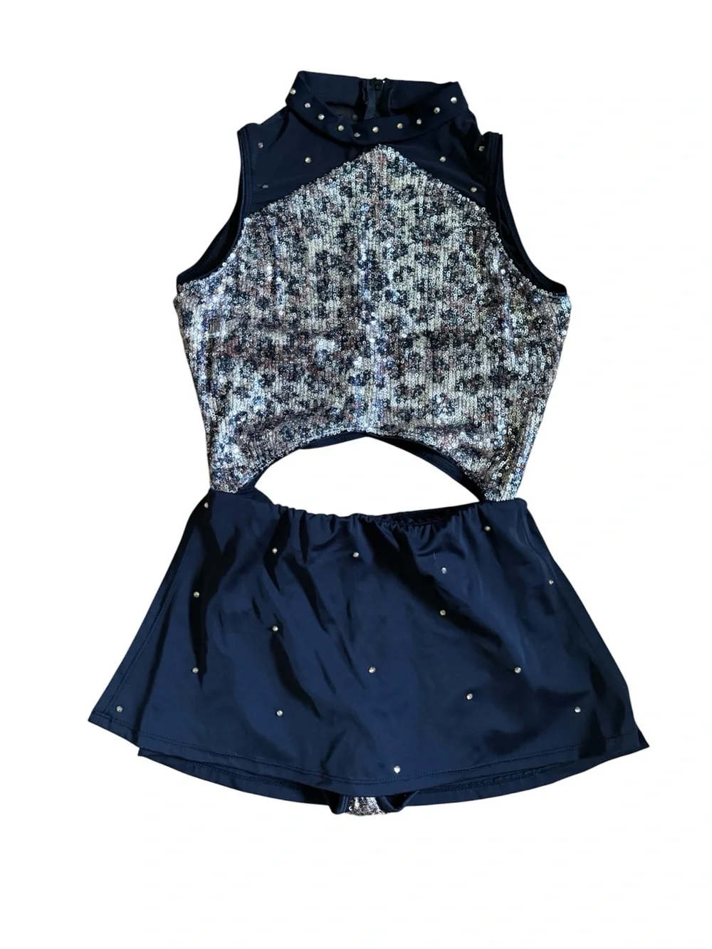 Tenth House | Thrive Gold Sequin and Black Dance Skirt Top Set, LC